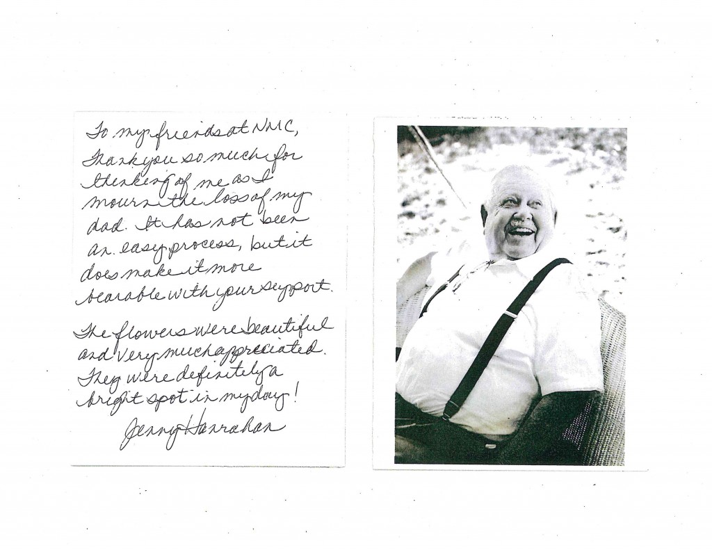 Thank you note Jenny Hanranhan