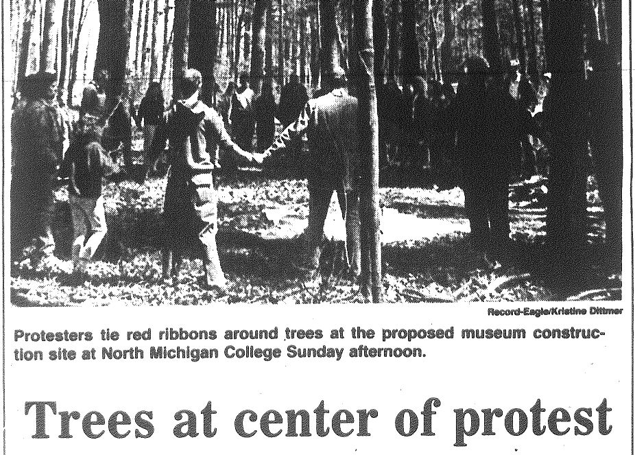 Trees at center of protest 4-24-89