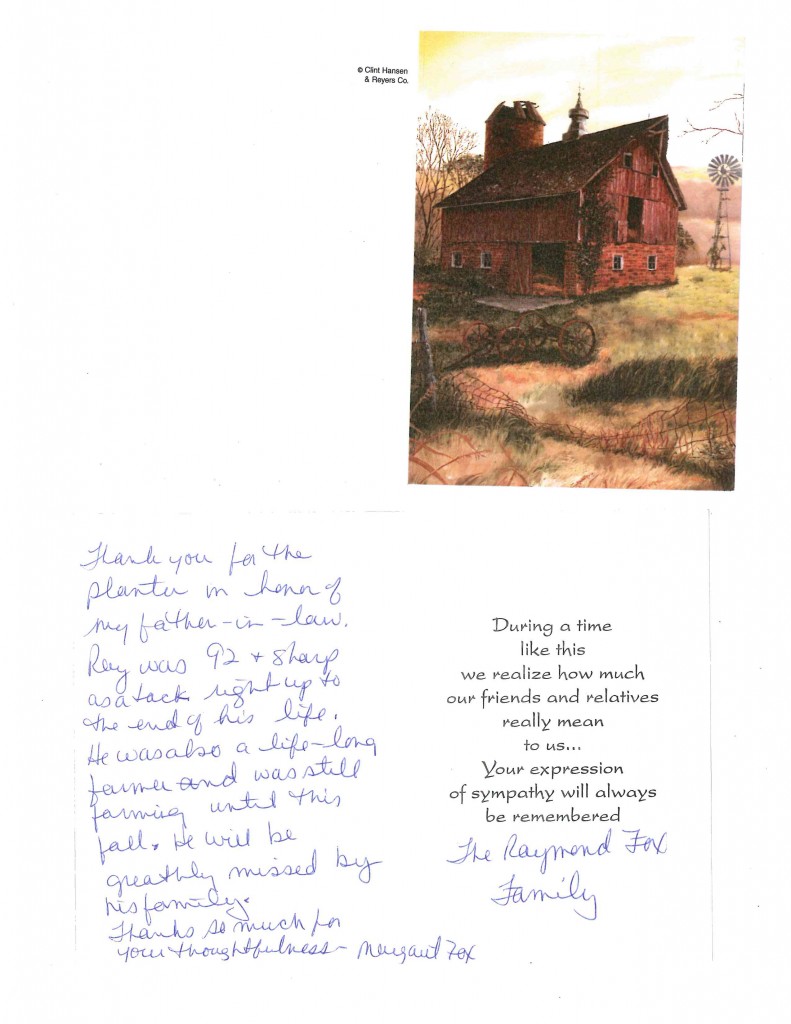 Fox Family Thank You