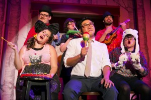 11/2/15 10:12:04 PM -- Second City Green Touring Company Front Row, Jo Feldman, Peter Kim, Julie Marchiano, Back Row, Jeff Murdoch, Julia Weiss and Chucho Perez . © Todd Rosenberg Photography 2015