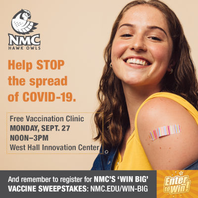 COVID vaccination clinic graphic