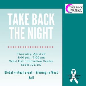 Take Back the Night event graphic