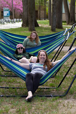 NMC Outdoor Social Spaces hammocks