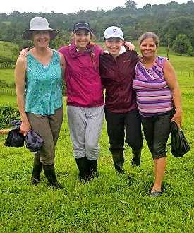 Eillie Sambrone and friends in Costa Rica