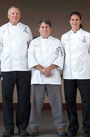 NMC chefs Fred Laughlin, Bob Rodriguez and Becky Tranchell
