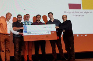 NMC students winning a pitch night prize at TC New Tech