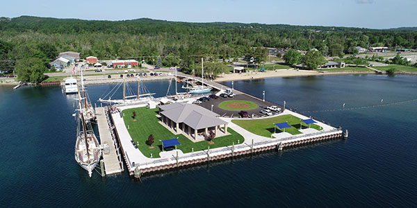 Aerial rendering of the Freshwater Research and Innovation Center site