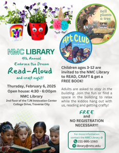 NMC Library Embrace the Dream Read-Aloud & Craft Night