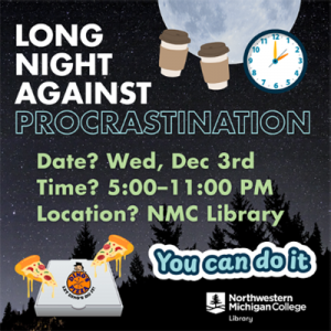 NMC library Long Night Against Procrastination