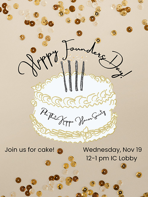 PTK Founders Day event poster