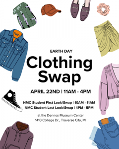 Dennos Museum Earth Day Clothing Swap flyer