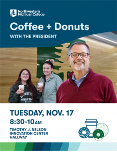 NMC Coffee & Donuts with the President flyer