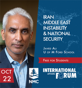 NMC IAF event Iran, Middle East Instability & National Security graphic