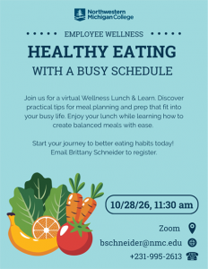 NMC Virtual Lunch & Learn: Healthy Eating with a Busy Schedule